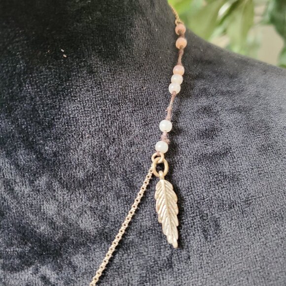 Lucky Brand Women's Gold tone Beaded with Lobster Clasp Pendant Necklace - Picture 3 of 7